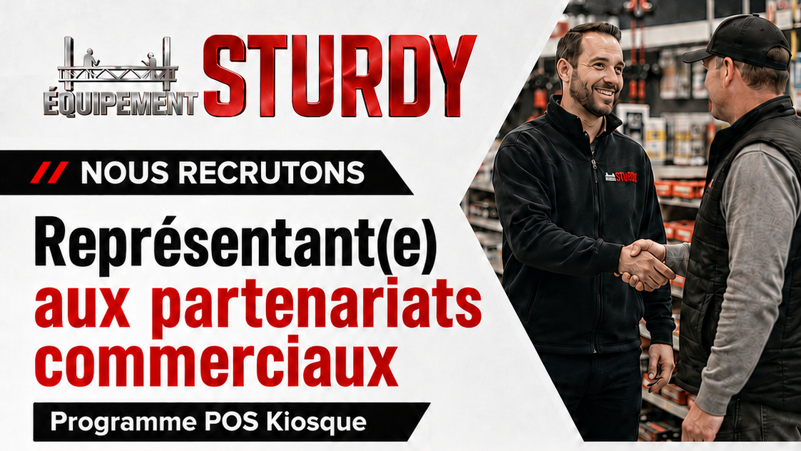 Représentant(e) aux partenariats commerciaux – Programme POS Kiosque pour Équipement Sturdy